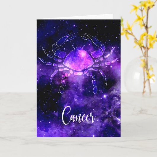 Zodiac: Krebs Karte (Gelbe Blume)