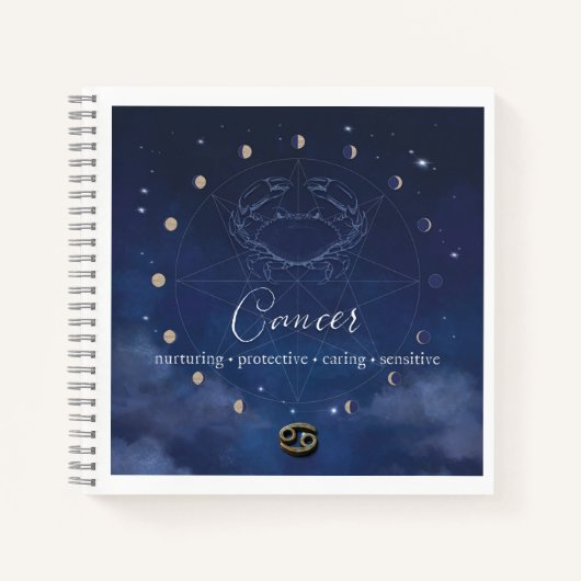 Zodiac - Krebs - Tagebuch Notizblock (Vorderseite)