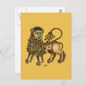 Zodiac: Leo, 1482 Postkarte (Vorne/Hinten)