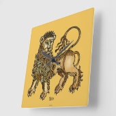 Zodiac: Leo, 1482 Quadratische Wanduhr (Winkel)
