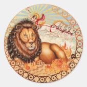 Zodiac Leo - Anpassen! Runder Aufkleber (Vorderseite)