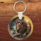 Zodiac Leo Anpassen von NAME, DATUM Schlüsselanhänger (Vorderseite)