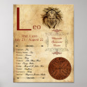 ZODIAC LEO Birth Sign POSTER (Vorne)