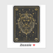 Zodiac Leo Black & Gold Astrologische Aufkleber (Blatt)