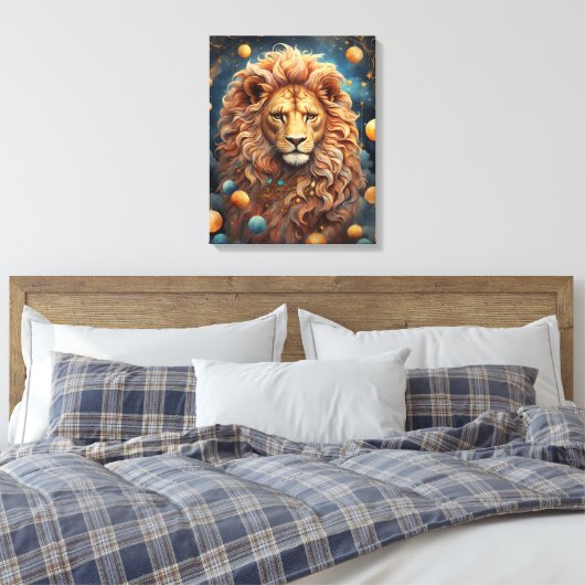 Zodiac Leo Canvas Print Leinwanddruck (Insitu (Schlafzimmer))