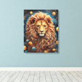 Zodiac Leo Canvas Print Leinwanddruck (Insitu (Holzboden))