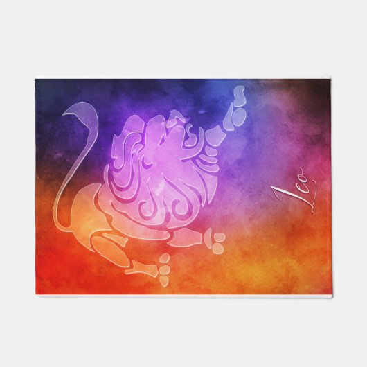 Zodiac: Leo Colorful Candy Colors Fußmatte (Vorderseite)
