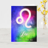 Zodiac: Leo Dates Karte (Gelbe Blume)