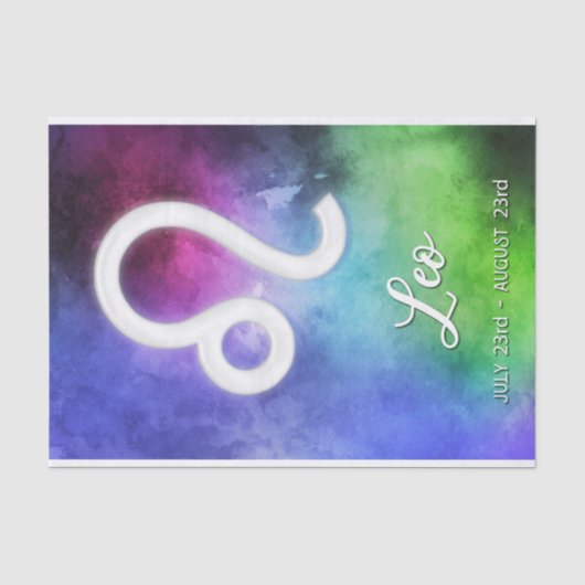 Zodiac: Leo Dates Seidenpapier (Vorderseite)
