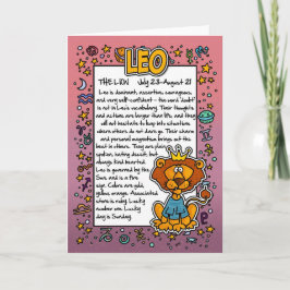 Zodiac - Leo Fun Fakten Karte