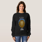Zodiac Leo Geboren 2008 Sweatshirt (Vorne ganz)