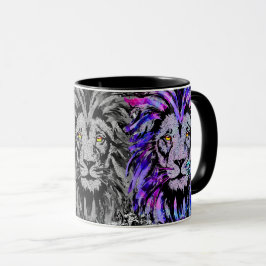 Zodiac Leo - Löwenportrait Zeichnend - Löwe Tasse