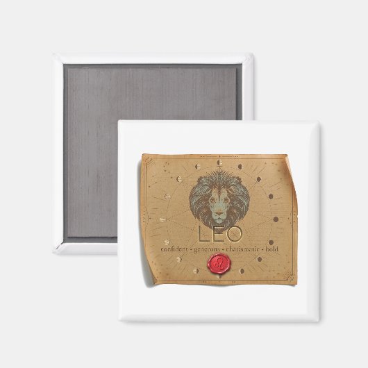 ZODIAC - Leo - Magnet (Vorderseite/Rückseite)