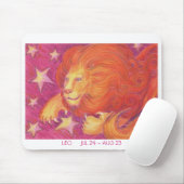 Zodiac Leo mousepad, weißer Rand Mousepad (Mit Mouse)