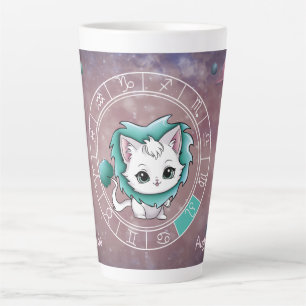 Zodiac Leo Niedlich Cat Wheel Planet Astrologie Milchtasse