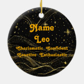 Zodiac Leo Personalisierte Astrologie Ornament (Hinten)