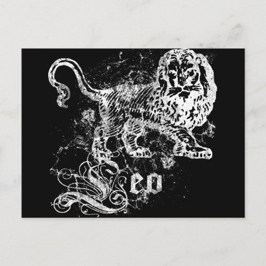 Zodiac Leo Postkarte (Vorderseite)