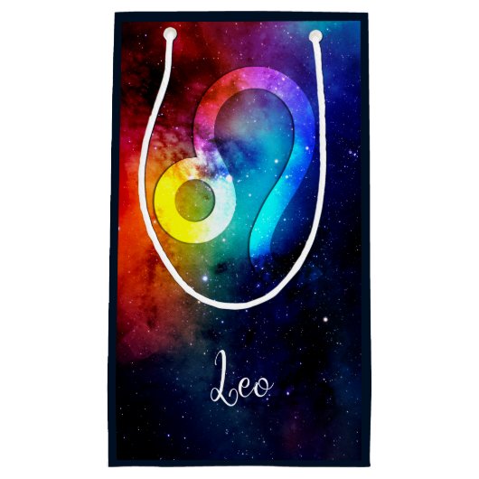 Zodiac : Leo Rainbow Space Kleine Geschenktüte (Vorderseite)
