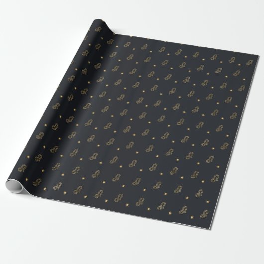 Zodiac Leo Sign Wrapping Paper Geschenkpapier (Ungerollt)