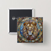 Zodiac - Leo the Lion Button (Vorne & Hinten)