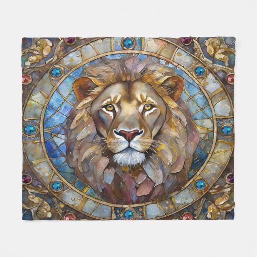 Zodiac - Leo the Lion Fleecedecke (Vorderseite (Horizontal))
