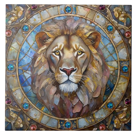 Zodiac - Leo the Lion Fliese (Vorderseite)