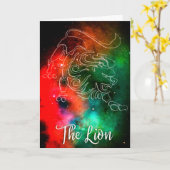 Zodiac : Leo 'The Lion' Karte (Gelbe Blume)