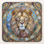 Zodiac - Leo the Lion Rechteckiger Pappuntersetzer (Vorderseite)