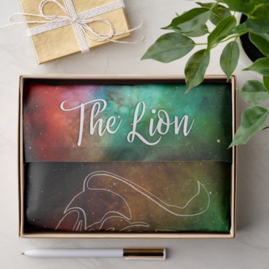 Zodiac : Leo 'The Lion' Seidenpapier (Geschenk)