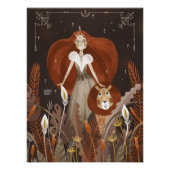 Zodiac Leo von Alexandra Dikaia Poster (Vorderseite)