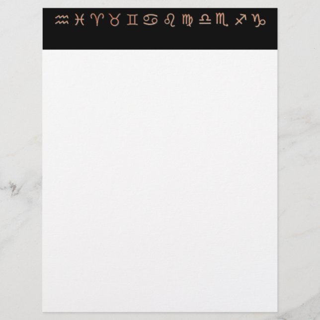 Zodiac Letterhead (Vorderseite)