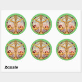 Zodiac Libra - Anpassen! Runder Aufkleber (Blatt)
