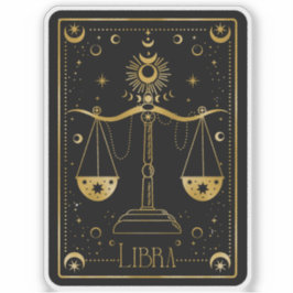 Zodiac Libra Astrologisches Schwarz-Weiß-Aufkleber Aufkleber