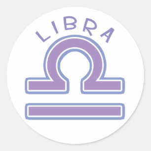 Zodiac-Libra-Aufkleber Runder Aufkleber