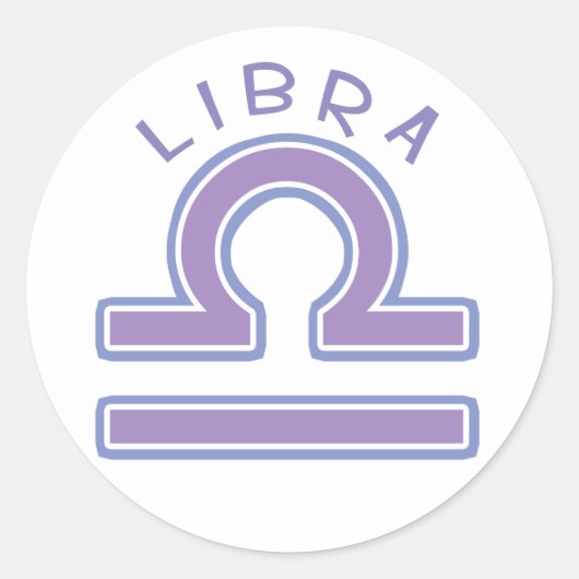Zodiac-Libra-Aufkleber Runder Aufkleber (Vorderseite)