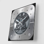 Zodiac ~ Libra ~ Celestial ~ Western Astrologie ~ Quadratische Wanduhr (Winkel)