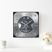 Zodiac ~ Libra ~ Celestial ~ Western Astrologie ~ Quadratische Wanduhr (Zuhause)