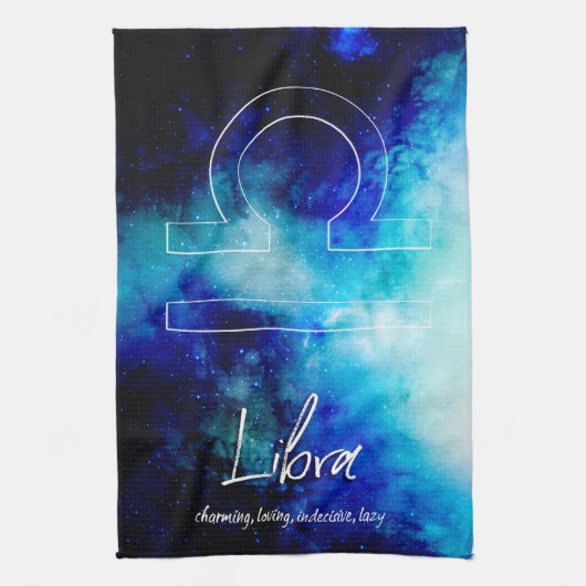 Zodiac : Libra-Eigenschaften Geschirrtuch (Vertikal)