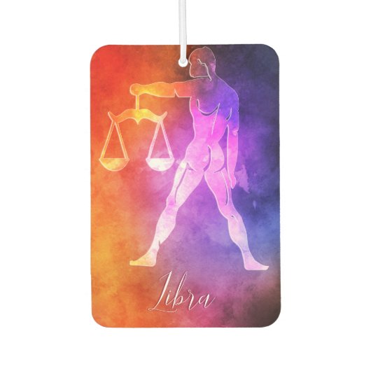 Zodiac : Libra Farbenfrohe Candy Colors Autolufterfrischer (Vorderseite)