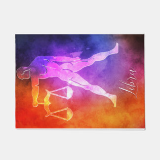 Zodiac : Libra Farbenfrohe Candy Colors Fußmatte