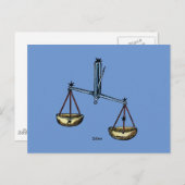 Zodiac: Libra in Color Postkarte (Vorne/Hinten)