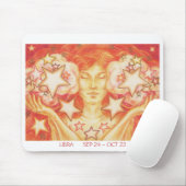Zodiac Libra mousepad, weißer Rand Mousepad (Mit Mouse)
