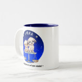 Zodiac Libra Niedlich Watercolor Dog individuelle Zweifarbige Tasse (Vorderseite Links)