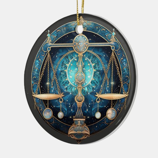 Zodiac Libra Personalisiert Astrologie Ornament (Links)