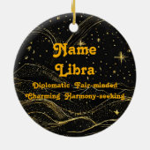 Zodiac Libra Personalisiert Astrologie Ornament (Hinten)