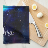 Zodiac : Libra Rainbow Space Geschirrtuch (Viertel Falte)