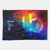 Zodiac : Libra Rainbow Space Geschirrtuch (Horizontal)