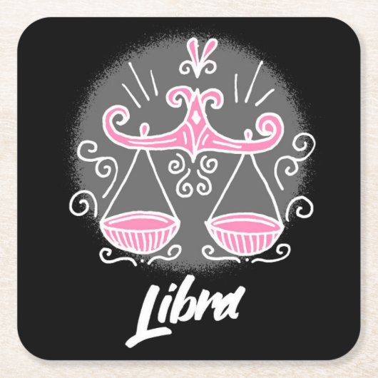 Zodiac Libra Rechteckiger Pappuntersetzer (Vorderseite)