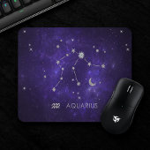Zodiac Lila Aquarius | Astrologie Horoskop Mousepad