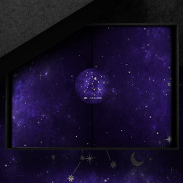 Zodiac Lila Aquarius | Astrologie Horoskop Runder Aufkleber